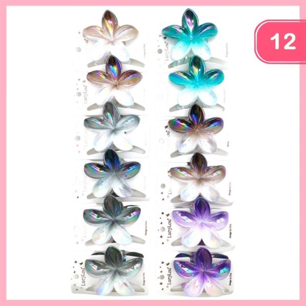 FLOWER HAIR CLAW CLIP (12 UNITS)