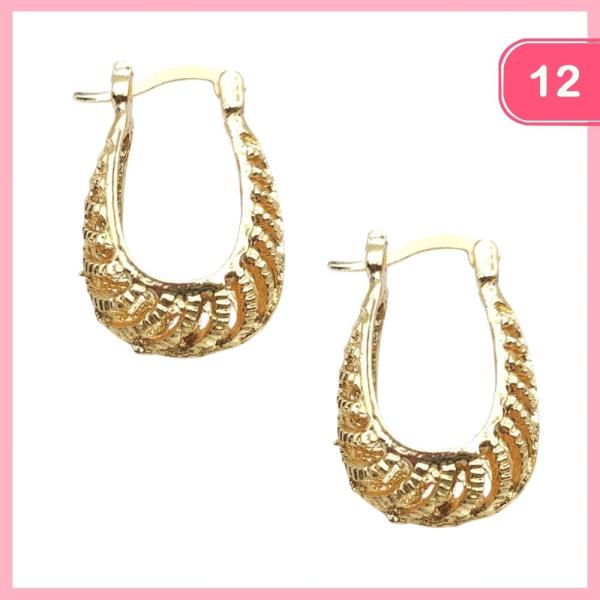 OVAL CREOLE HOOP EARRING (12 UNITS)