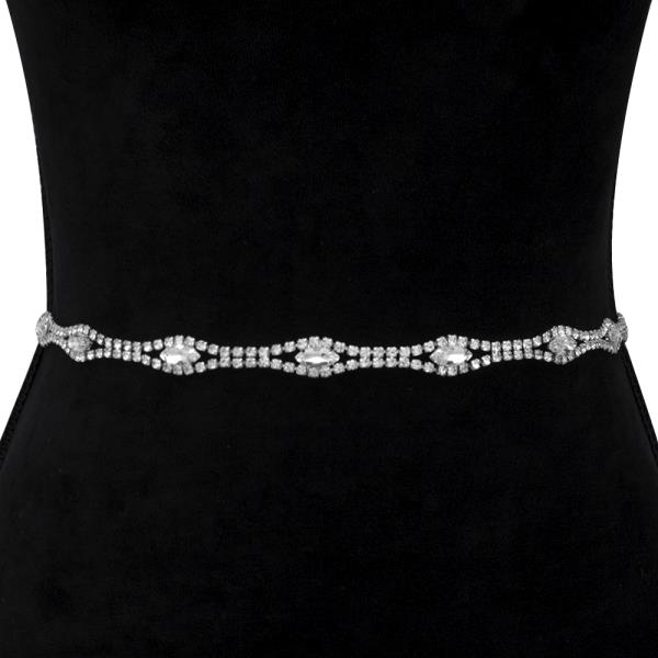 CRYSTAL RHINESTONE HOOK BELT