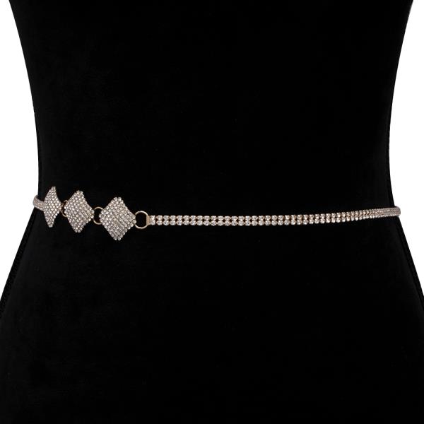 RHINESTONE HOOK BELT