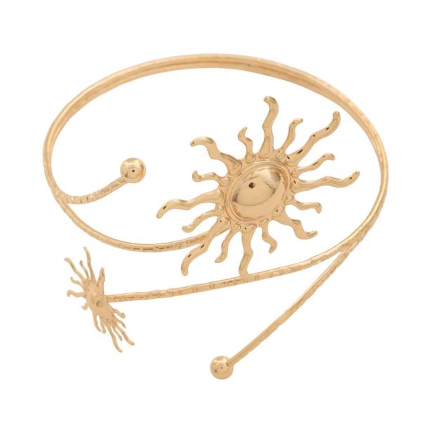 SDJ DOUBLE SUN METAL ARM CUFF BRACELET