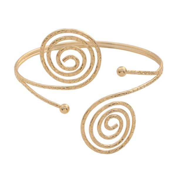 SDJ DOUBLE SWIRL METAL ARM CUFF BRACELET