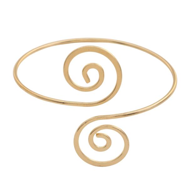 SDJ DOUBLE SWIRL METAL ARM CUFF BRACELET