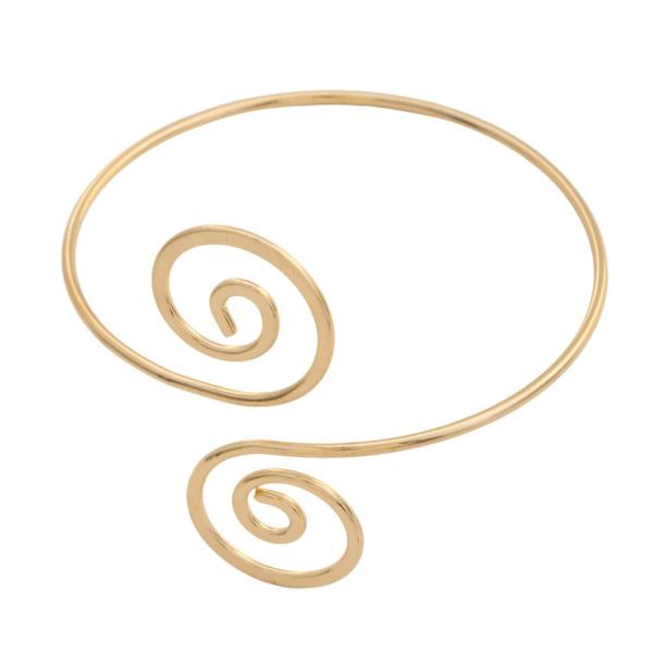 SDJ DOUBLE SWIRL METAL ARM CUFF BRACELET