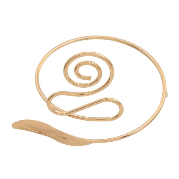 SDJ SWIRL METAL LEAF SHAPE ARM CUFF BRACELET