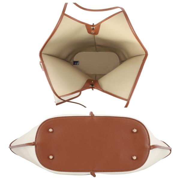 2IN1 PLAIN SHOULDER TOTE BAG