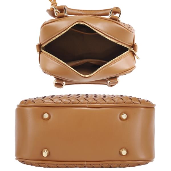 SMOOTH WOVEN DESIGN SATCHEL BAG