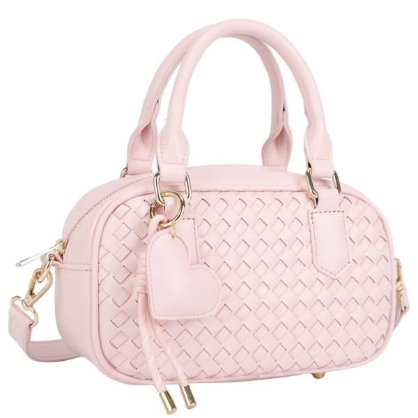 SMOOTH WOVEN DESIGN SATCHEL BAG