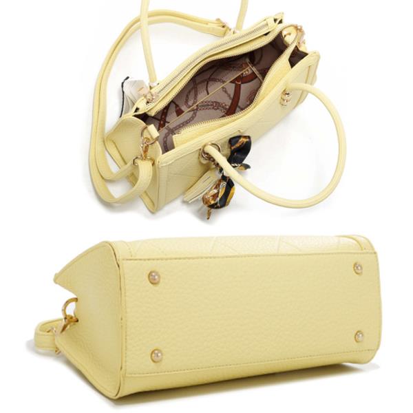 QUILTED DESIGN SATCHEL BAG