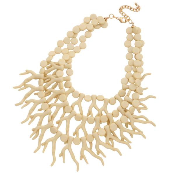 CORAL BEADED NECKLACE