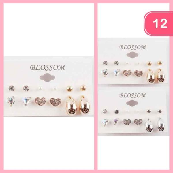 MIXED EARRING SET (12 UNITS)
