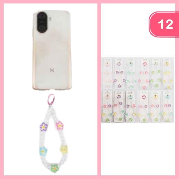 CUTE BEADED FLOWER PHONE HOLDER (12 UNITS)
