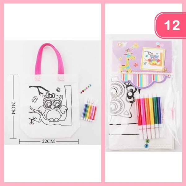 OWL DIY COLORING BAG CRAFT FOR KIDS (12 UNITS)