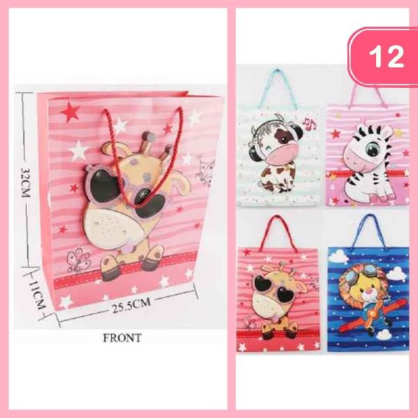 CUTE ANIMAL GIFT BAG (12 UNITS)