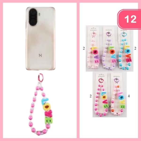 CUTE BEADED PHONE HANDLE (12 UNITS)