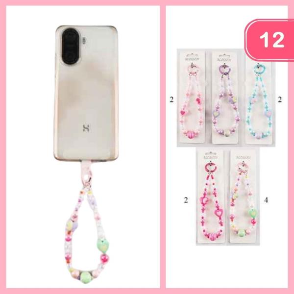 CUTE BEADED PHONE HANDLE (12 UNITS)