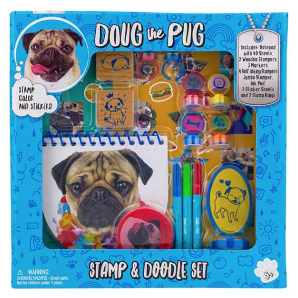 DOUG THE PUG STAMP AND DOODLE SET