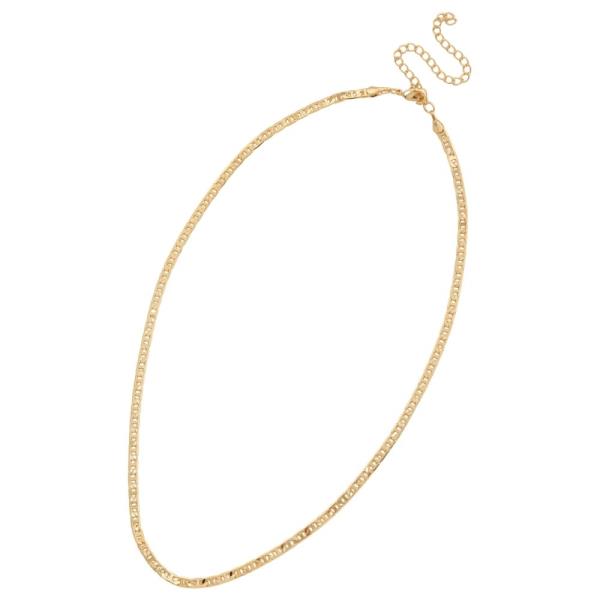 SODAJO CHAIN LINK METAL GOLD DIPPED NECKLACE