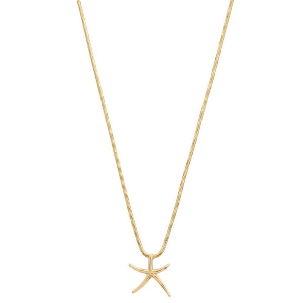 SODAJO STARFISH PENDANT GOLD DIPPED NECKLACE