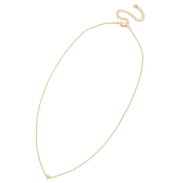 SODAJO DAINTY HEART CHARM GOLD DIPPED NECKLACE