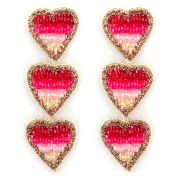VALENTINES DAY HEART MESSAGE DANGLE EARRING