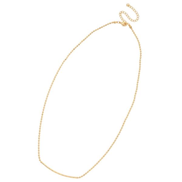 SODAJO DANITY LINK METAL BAR GOLD DIPPED NECKLACE