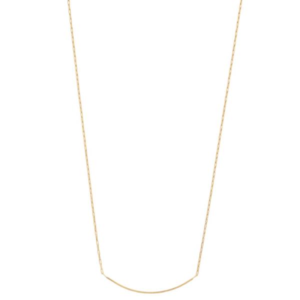 SODAJO DAINTY CURVE METAL BAR GOLD DIPPED NECKLACE