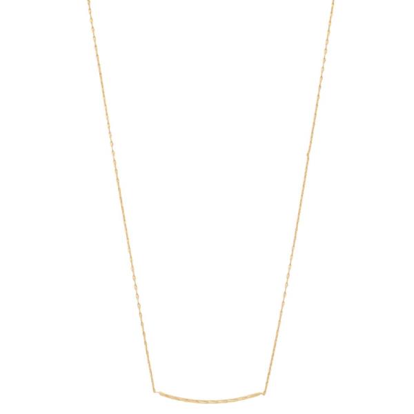SODAJO TWISTED METAL BAR GOLD DIPPED NECKLACE