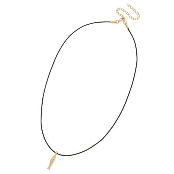 SODAJO DAINTY FISH CHARM GOLD DIPPED NECKLACE