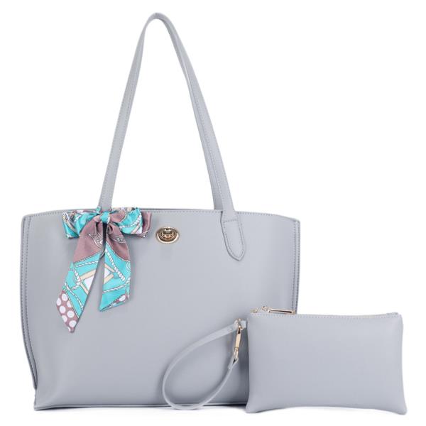 TOTE BAG POUCH SET WITH SILKY SCARF RIBBON