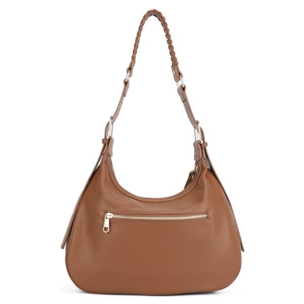 FAUX LEATHER SHOULDER HANDBAG MINI POUCH SET