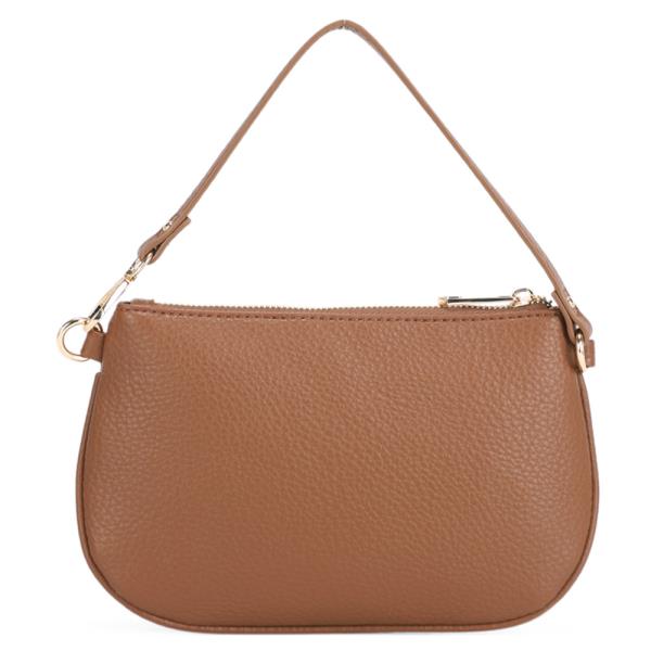 FAUX LEATHER SHOULDER HANDBAG MINI POUCH SET