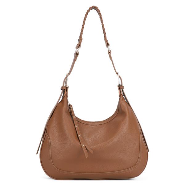 FAUX LEATHER SHOULDER HANDBAG MINI POUCH SET