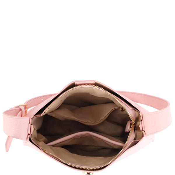 METAL LOCK SHOULDER BAG