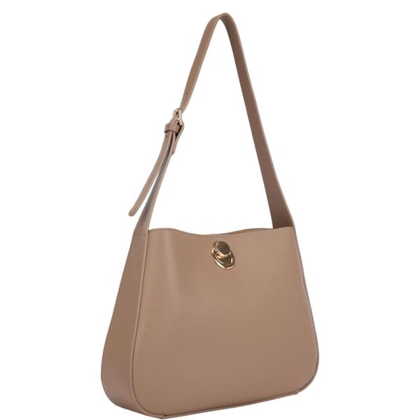 METAL LOCK SHOULDER BAG