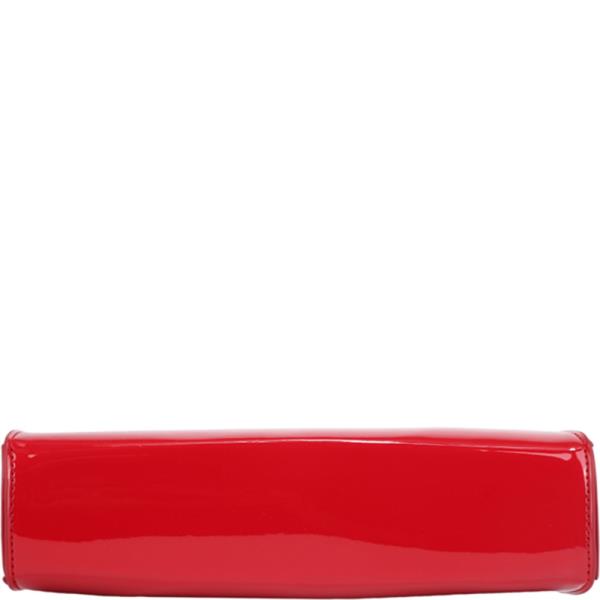 ENAMEL CURVED SHOULDER BAG