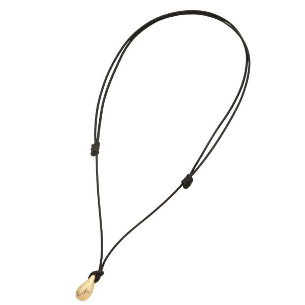 SODAJO DOME TEARDROP METAL CORD NECKLACE