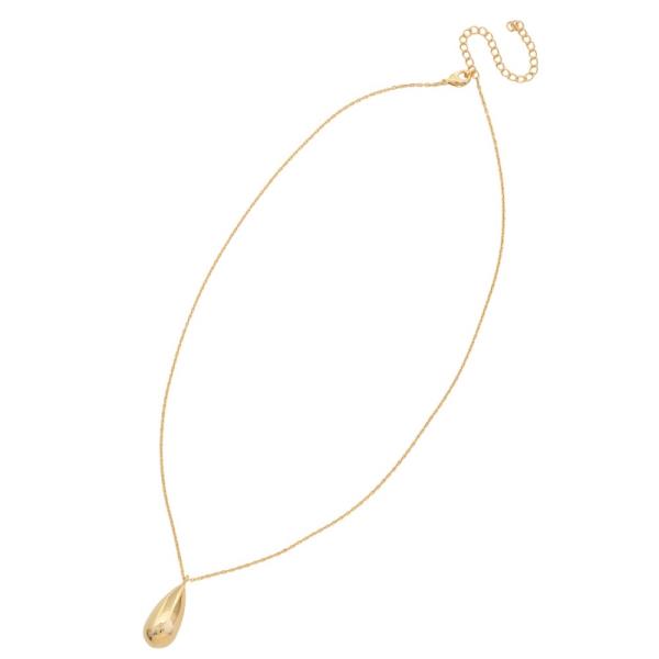 SODAJO TEARDROP CHARM GOLD DIPPED NECKLACE