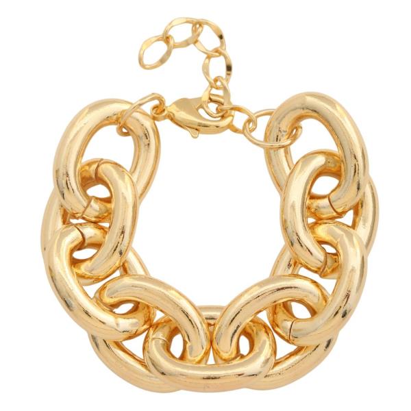 SODAJO OVAL LINK GOLD DIPPED NECKLACE
