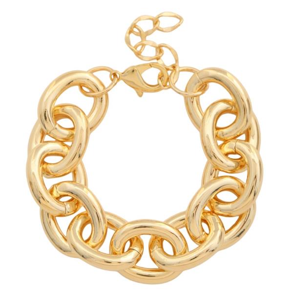 SODAJO CIRCLE LINK GOLD DIPPED BRACELET