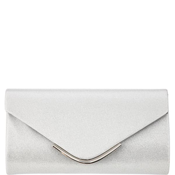 V SHAPE METAL BAR ENVELOPE EVENING CLUTCH BAG
