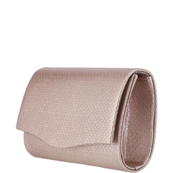 CLEAN FLAP TEXTURED ENVELOPE EVENING CLUTCH BAG