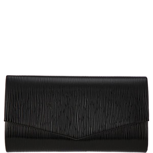 PLEATED TEXTURED FLAP ENVELOPE EVENING CLUTCH BAG