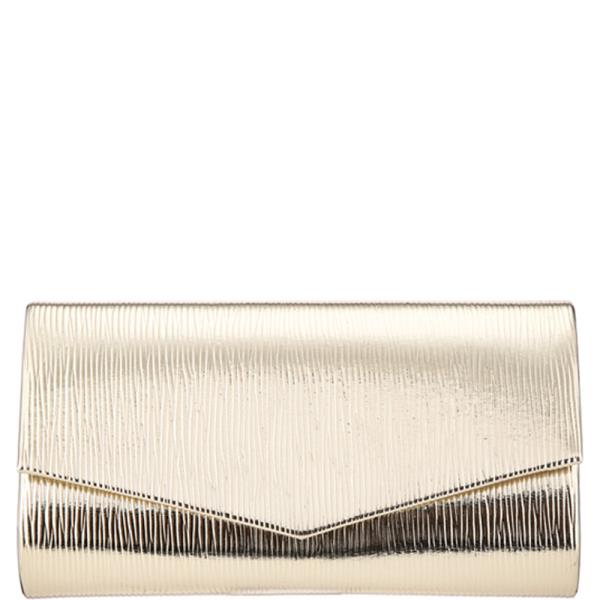 PLEATED TEXTURED FLAP ENVELOPE EVENING CLUTCH BAG