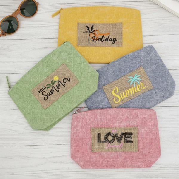 HOLIDAY PATCH VINTAGE COSMETIC POUCH