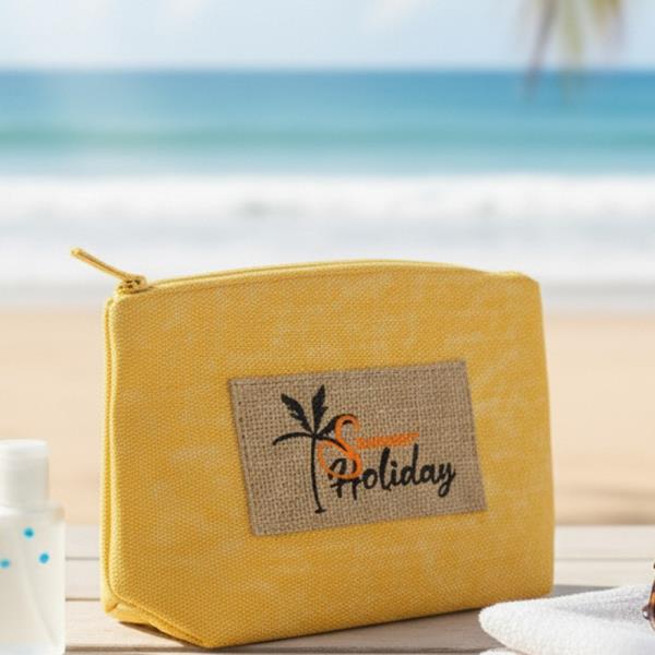 HOLIDAY PATCH VINTAGE COSMETIC POUCH