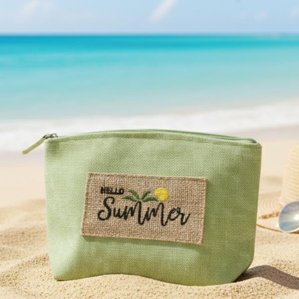 HOLIDAY PATCH VINTAGE COSMETIC POUCH