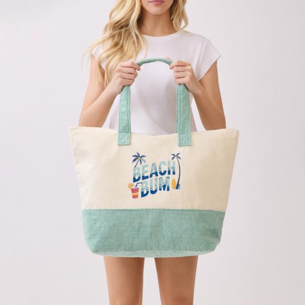 BEACH BUM TERRY TOTE BEACH BAG