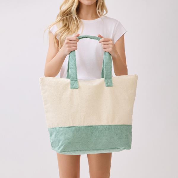 BEACH BUM TERRY TOTE BEACH BAG