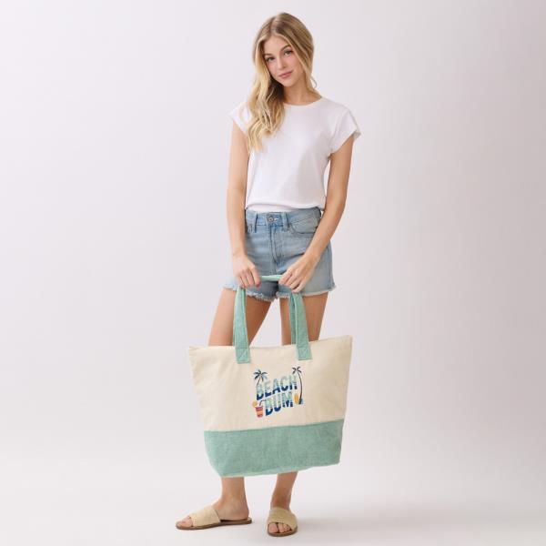 BEACH BUM TERRY TOTE BEACH BAG